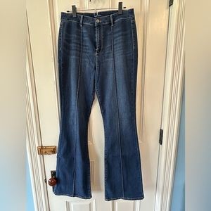 Elie Tahari Flare Seamed Jeans, Size 32